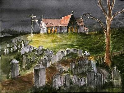 Churchyard and cemetery painting titled Kaleidoscope of Life